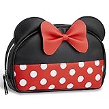 Disney Minnie Mouse Kulturbeutel Damen, Kulturtasche Mädchen und Frauen, Reise Make Up Tasche, Lustige Kosmetik Reisetasche Damen, Disney Geschenke für D