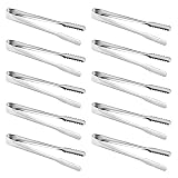 Homgaty Eiszange Set, 10 Stück Edelstahl Zuckerzange Eiswürfelzange Salatzange Gebäckzange Süßigkeiten Candy Clip Servierzange Küchenzange für Hochzeit Party Bar Büfett Grill Picknick