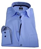OLYMP Hemd, Luxor, Langarm, modern-fit, hellblau m. Kontrast (6882.18.11) (40)