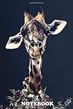 Notebook: Poster Of A Giraffe Decorated With Flowers Performed W , Journal for Writing, College Ruled Size 6' x 9', 110 Pag