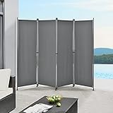 pro.tec Outdoor Trennwand 170x215cm Paravent Sichtschutz Spanische Wand Garten Mittelg