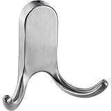 Gedotec moderner Garderobenhaken | Kleiderhaken Edelstahl gebürstet 80x 53 mm | BELUS | Mantel-Haken massiv | Wandhaken zum Schrauben | 1 Stück - Design Wand-Garderobe mit Befestigung