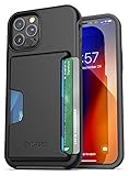 Encased Phantom Card Case Designed for iPhone 12/12 Pro Wallet Case, Protective Case with 3 Credit Card ID Holder (Schwarz)