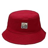 Kavoezool Cotton Twill Bucket Hat - Unisex Anglerhut für Damen und Herren, Einfarbig Bucket Hüte Faltbare Strand Sonnenhüte Fisherman Hüte, Unisex Faltbar Baumwolle Bucket Hat für Wandern Camping