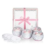 Die Geschenk-Box Duftkerzen Geschenke für Frauen und Damen Geburtstagsgeschenke für Paare und zum Jahrestag und als Geburtstagsgeschenke für sie. Kerzen in der Dose. Weiße Dose in R