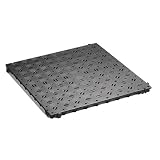 CLIPPY Kunststoff-Bodenrost, Polyethylen - 500 x 500 mm, stabil, VE 20 Stk - basaltgrau - Bodenbelag Bodenmatte Bodenrost Industrie-Bodenplatte Industrie-Bodenplatten Industriebodenp