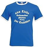 1860 Herren Retro T-Shirt Grünwalder Stadion Giesing SECHZIGblau-XL