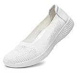 Puxowe Damen Slip On Sneaker Atmungsaktiv Mesh Leiche Freizeitschuhe Bequeme Turnschuhe Sportschuhe Indoor Outdoor Schuhe 39 EU All W