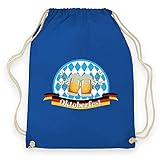 Print Dynastie Turnbeutel Oktoberfest Wiesn München Bayern Dirndl Lederhose, Farbe:Bier Deutschland Flagge Bright Roy