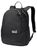 Jack Wolfskin 2007681 Wolfskin Perfect Day, bequemer Rucksack mit breiten Gurten, DIN-A4-tauglicher Tagesrucksack, Backpack mit guter Lastenverteilung für Alltag und Freizeit, black, ONE SIZE