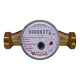 Mess Fuchs Wasserzähler Warm Nenndurchfluss Qn 2,5, Baulänge 130 mm, Anschluss 1 Zoll Eichung 2021 gültig bis 2026