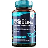 Bio-Spirulina Presslinge - 600 Tabletten - 500mg pro Tablette - 3000mg Hochdosiert - Bio-zertifiziert - Ohne Zusätze - 100% reine Spirulina Alge aus kontrolliertem biologischen Anbau - Veg
