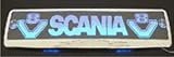 LED-Leuchtschild mit Scania-V8-Logo, 52x11,5cm ✓ Ideale Geschenkidee ✓ 18 LEDs ✓ Lasergraviert | Edles Neonschild als Truck-Accessoire | Beleuchtetes LED-Schild für den 12/24Volt-Anschluss | Ideales LKW-Zubehör für Trucker in verschiedenen Farb