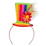 Boland 55510 - Haarreif Blossom, Tiara, Unisex, farbige Streifen, Blüte, Blume, Clown, Kostüm, Karneval, Mottoparty