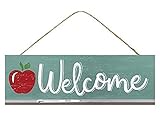 Blechschild für Lehrer Welcome Apples, Beach Summer Sandals Listing Home Decoration Sign Wall Art Antique Tin Sign Farm House Wall Sign 30,5 x 20,3