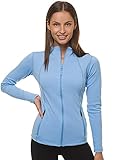 OZONEE Damen Übergangsjacke Regenjacke Jacke Übergang Jacken Herbst Bomberjacke Stehkragen Kapuze Steppjacke Kapuzenjacke Leichte Outdoor Puffer Jacket Gepolstert JS/HD152 HELLBLAU L