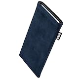 fitBAG Classic Blau Handytasche Tasche aus original Alcantara mit Microfaserinnenfutter für Apple iPod Touch 3G 32GB 32 GB 64GB 64 GB