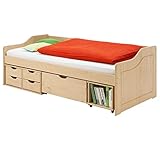 IDIMEX Sofabett Senta Funktionsbett Funktionsliege Kojenbett Kinderbett Jugendbett 90 x200 Kiefer buchefarb