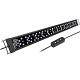 NICREW SkyLED Plus LED Aquarium Beleuchtung, voll Spectrum LED Licht mit Skalierbare, IP65 WasserdichtHalterung für Wasserpflanzen, 75-92