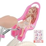 EIRONA Kinderfahrrad Puppensitz mit Aufkleber DIY für Mädchen, Fahrrad Puppen Sitz, Kinderfahrrad Zubehör R