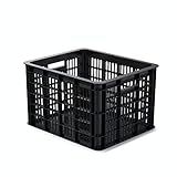 Basil Unisex – Erwachsene Crate M Fahrradkiste für den Vorderradgepäckträger, Black, 40 cm x 33 cm x 25