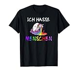 Ich hasse Menschen Kotzendes Einhorn Unicorn Spaß Kostüm T-S