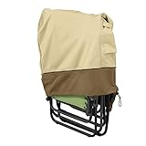 Herbests Klappstühle Schutzhülle Sonnenliege Abdeckplane Relax Möbel liegenhaub wasserdichte Anti-UV Winddicht Outdoor Liegestuhl Abdeckung für Garten Terrasse Strand Beige + Kaffee 93 x 82 x 22