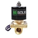 U.S. Solid 1/2' G 12 V DC Messing Magnetventil Direktgesteuert für Wasser Luft Gas Öl NC Brass Solenoid V