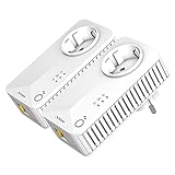STRONG Powerline 500 Kit Netzwerkadapter (bis 500 Mbit/S, integrierte Steckdose, Fast-Ethernet-LAN, Powerlan) Weiß