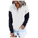 MGSFGlk Y2K Pulli Mit Kapuze Damen: Hoodie Oversize Vintage Lässige Pulli Mit Kapuze Kordelzug Kapuzenpullover Mit Taschen Langarm Farbblock Hoody Sweatshirt Kapuzenpulli übergangs Sportbekleidung