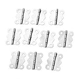 UKCOCO Hinges- 16St Inoxscharnieren Schwere Automatische Selbstschließfeder Klappscharnieren für Hintern Jewel Case (Gelb 20Pcs Scharnier+ 80Pcs Schrauben)