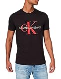 Calvin Klein Jeans Herren Seasonal Monogram Tee T-Shirt, Ck Black/Salsa, L