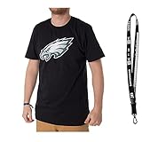 New Era NFL Shirts - Football T-Shirt - Patriots - Saints - Packers - 49ers - Seahawks - Chiefs - Ravens - Vikings - alle Teams inklusive limitierten Schlüsselanhänger (Philadelphia Eagles, XXL)