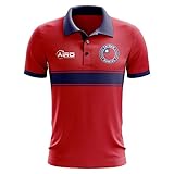 Airosportswear Taiwan Concept Stripe Polo Football Soccer T-Shirt Trikot (Red)