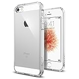Spigen Ultra Hybrid Hülle Kompatibel mit iPhone SE 2016 Kompatibel mit iPhone 5s und iPhone 5 -Crystal C