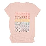 Oberteile Damen Große Größen Basic T-Shirt Rundhals Casual Gedruckt Sommer Kurzarm Tee Tops Lässige Lustiges Elegant Sommershirt Bluse Shirt Laufshirt für Teenager Mädchen Frauen Herren IFOUNDYOU