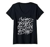 Damen Some People are Worth Melting For Christmas Sweater Pullover T-Shirt mit V