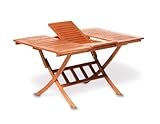 gartenmoebel-einkauf Multifunktionstisch Cordoba 110/160x90cm, klappbar und ausziehbar, Eukalyp