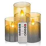 Hundert Fortune Glas flammenlose LED-Kerzen Licht Kerzen Lichter mit Fernbedienung T