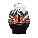 ZOSUO Herren Damen Kapuzenpullover 3D Druck Anime Jujutsu Kaisen Karikatur Hoodie Junge Mädchen Große Tasche Mit Kordelzug Lässige Bunt Sportbekleidung,Schwarz,XS