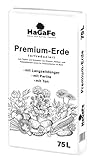 HaGaFe Torfreduzierte Premium Erde Blumenerde Universalerde Topferde Gartenerde Kübelpflanzenerde 75 Liter (1x 75 Liter)