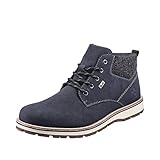 Rieker Herren 38419-16 Mode-Stiefel, blau, 44 EU