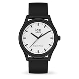 ICE-WATCH - ICE solar power Moon - Schwarze Herren/Unisexuhr mit Silikonarmband - 017763 (Medium)