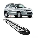 OMAC Trittbretter Seitenschweller Seitenschürze Kompatibel mit Suzuki Grand Vitara 3trg 2006-2015 | Aluminium Halterungen Auto Dekoration Zubehö