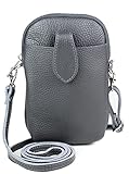 Kleine Damen Leder Umhängetasche, Ital. Handtasche Handy Echtleder, Crossbody Schultertasche für Frauen Mädchen, 0002111070, Tasche Farben: