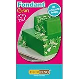 DECOCINO Fondant Grün – 250 g – ideal zum Verzieren von Kuchen, Torten, Cupcakes – Palmölfrei & veg