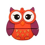 HXSZWJJ Eulen- / Bienen- / Fuchs- / Pinguinkarikatur USB-Blitz-Antrieb 4gb 8gb 16gb 32gb 64gb 128gb USB-Stick Mit Blitz (Capacity : 8GB, Color : M1 owl)