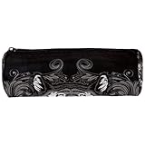 Pen Case Schwarzweiss-Tiger 3D Bild Druck Federmäppchen Studenten Schreibwaren Box Bleistift Beutel Geldbeutel Mäppchen Kosmetiktasche 20x6.3