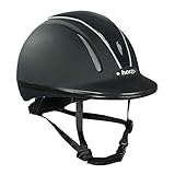 horze Pacific Reithelm Verstellbarer Helm VG1 Defenze, Schwarz/Schwarz(BL/BL), L-XL