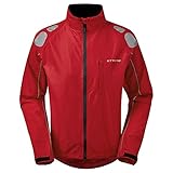 Ettore Wasserdichte Atmungsaktive Herren Fahrradjacke Hohe Sichtbarkeit Hi-Vis - Rot - Night Eagle II - L